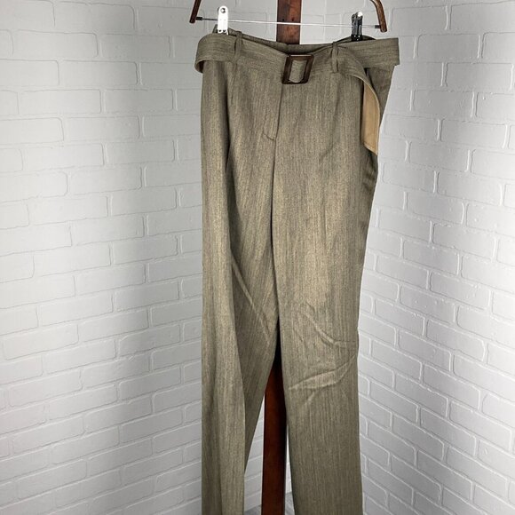 Carlise Suit Women Jacket 4/Pants 8 Green Bronze Zipper 2pc Wool Silk NWT VTG - Picture 6 of 16